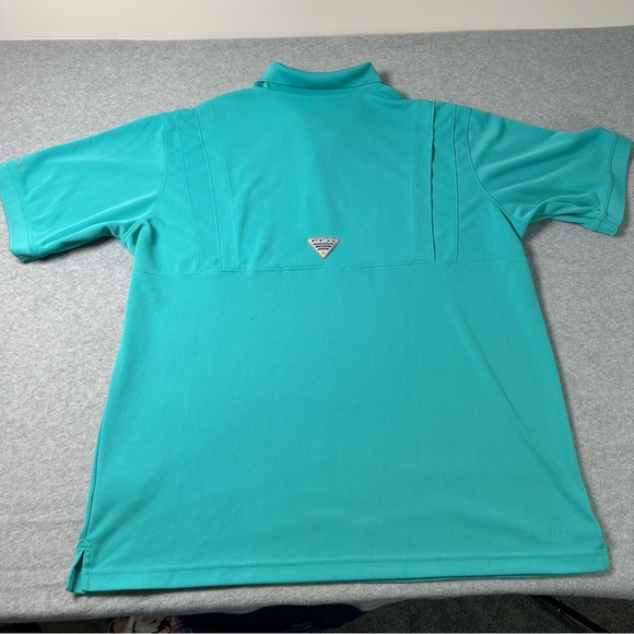 Columbia Men's Aqua Polo Shirt - Picture 6 of 14
